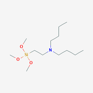 molecular formula C13H31NO3Si B14297061 N-Butyl-N-[2-(trimethoxysilyl)ethyl]butan-1-amine CAS No. 112309-65-6