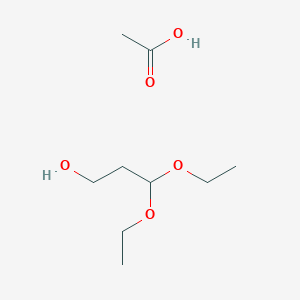 molecular formula C9H20O5 B14297089 Acetic acid;3,3-diethoxypropan-1-ol CAS No. 113369-51-0