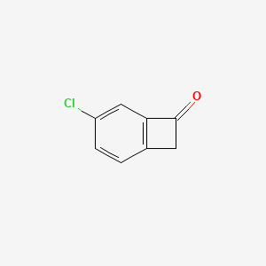 molecular formula C8H5ClO B14297093 4-Chlorobicyclo[4.2.0]octa-1,3,5-trien-7-one CAS No. 111943-56-7