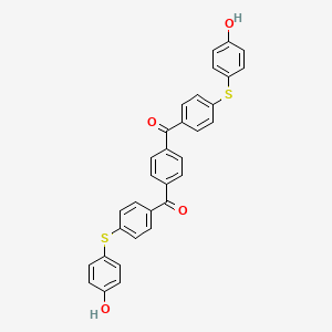 molecular formula C32H22O4S2 B14297112 (1,4-Phenylene)bis({4-[(4-hydroxyphenyl)sulfanyl]phenyl}methanone) CAS No. 112755-18-7