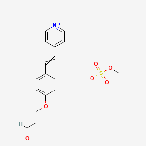 1-Methyl-4-{2-[4-(3-oxopropoxy)phenyl]ethenyl}pyridin-1-ium methyl sulfate