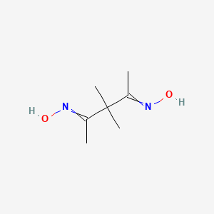 molecular formula C7H14N2O2 B14297136 N,N'-(3,3-Dimethylpentane-2,4-diylidene)dihydroxylamine CAS No. 113768-14-2