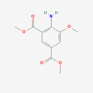 molecular formula C11H13NO5 B14297140 Dimethyl 4-amino-5-methoxybenzene-1,3-dicarboxylate CAS No. 112616-03-2