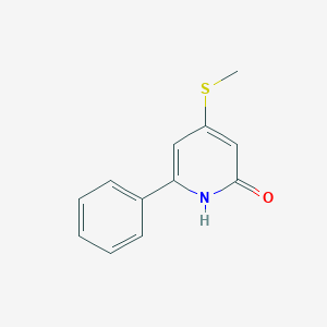 molecular formula C12H11NOS B14297151 2(1H)-Pyridinone, 4-(methylthio)-6-phenyl- CAS No. 114361-54-5