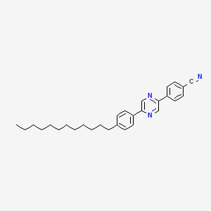 molecular formula C29H35N3 B14297156 4-[5-(4-Dodecylphenyl)pyrazin-2-YL]benzonitrile CAS No. 113021-28-6