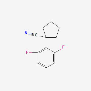 molecular formula C12H11F2N B1429717 1-(2,6-Difluorophenyl)cyclopentane-1-carbonitrile CAS No. 1260877-15-3