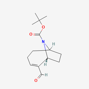 tert-Butyl (6R)-5-formyl-9-azabicyclo(4.2.1)on-4-ene-9-carboxylate