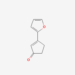 molecular formula C9H8O2 B14297180 3-(Furan-2-yl)cyclopent-2-en-1-one CAS No. 112448-96-1