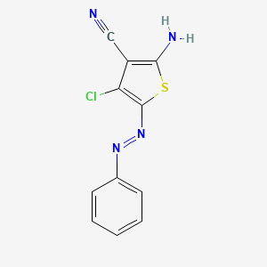 4-Chloro-2-imino-5-(2-phenylhydrazinylidene)-2,5-dihydrothiophene-3-carbonitrile