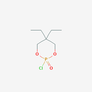 molecular formula C7H14ClO3P B14297221 2-Chloro-5,5-diethyl-1,3,2lambda~5~-dioxaphosphinan-2-one CAS No. 118835-57-7