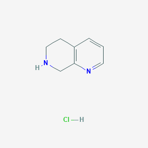 molecular formula C8H11ClN2 B1429724 5,6,7,8-Tetrahydro-1,7-naphthyridine hydrochloride CAS No. 1338707-67-7