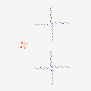 molecular formula C48H104N2O4S B14297243 Bis(N,N,N-trihexylhexan-1-aminium) sulfate CAS No. 111951-07-6