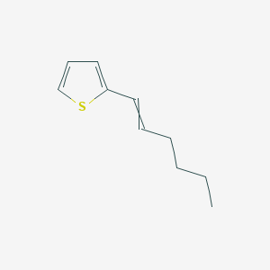 molecular formula C10H14S B14297252 2-(Hex-1-EN-1-YL)thiophene CAS No. 124960-15-2