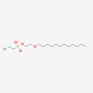 molecular formula C16H33BrO4P- B14297277 2-(Dodecyloxy)ethyl (2-bromoethyl)phosphonate CAS No. 112539-03-4