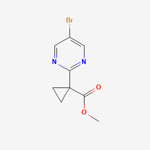 molecular formula C9H9BrN2O2 B1429729 1-(5-溴嘧啶-2-基)环丙烷甲酸甲酯 CAS No. 1447607-69-3