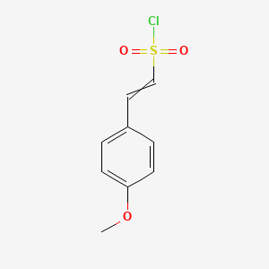 molecular formula C9H9ClO3S B14297299 2-(4-Methoxyphenyl)ethene-1-sulfonyl chloride CAS No. 114485-79-9