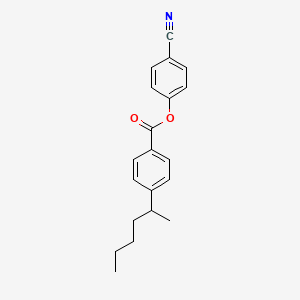 molecular formula C20H21NO2 B14297325 4-Cyanophenyl 4-(hexan-2-YL)benzoate CAS No. 116684-13-0