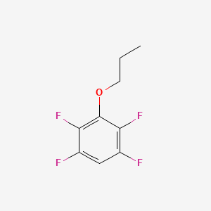 molecular formula C9H8F4O B14297343 1,2,4,5-Tetrafluoro-3-propoxybenzene CAS No. 113827-86-4