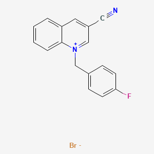 3-Cyano-1-[(4-fluorophenyl)methyl]quinolin-1-ium bromide