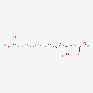 3-Hydroxydodeca-2,4-dienedioic acid