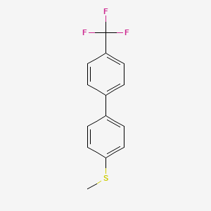 molecular formula C14H11F3S B14297377 1,1'-Biphenyl, 4-(methylthio)-4'-(trifluoromethyl)- CAS No. 117530-19-5