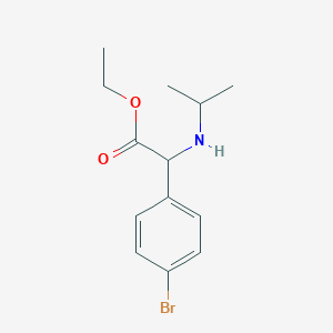 molecular formula C13H18BrNO2 B1429741 Ethyl 2-(4-bromophenyl)-2-[(propan-2-yl)amino]acetate CAS No. 1218613-28-5