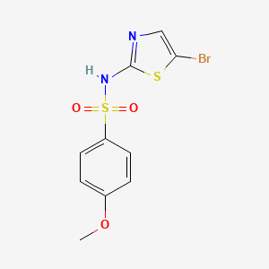 molecular formula C10H9BrN2O3S2 B1429742 N-(5-bromo-1,3-thiazol-2-yl)-4-methoxybenzene-1-sulfonamide CAS No. 1183841-34-0
