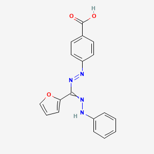 4-{(E)-[(Furan-2-yl)(2-phenylhydrazinylidene)methyl]diazenyl}benzoic acid