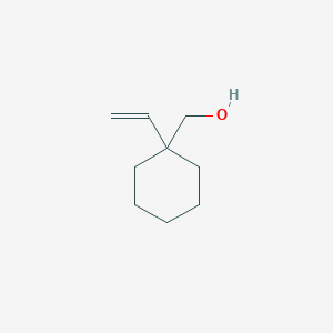 molecular formula C9H16O B14297429 Cyclohexanemethanol, 1-ethenyl- CAS No. 125138-00-3