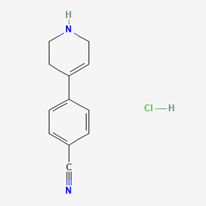 B1429743 4-(1,2,3,6-Tetrahydropyridin-4-yl)benzonitrile hydrochloride CAS No. 437998-31-7