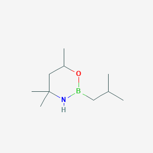 molecular formula C10H22BNO B14297433 4,4,6-Trimethyl-2-(2-methylpropyl)-1,3,2-oxazaborinane CAS No. 112980-86-6