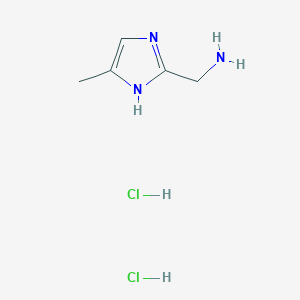 molecular formula C5H11Cl2N3 B1429745 (5-甲基-1H-咪唑-2-基)甲胺二盐酸盐 CAS No. 855250-27-0