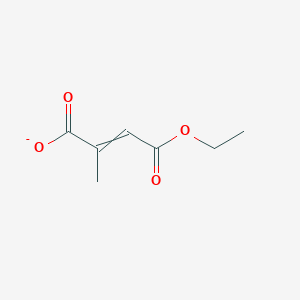 molecular formula C7H9O4- B14297486 4-Ethoxy-2-methyl-4-oxobut-2-enoate CAS No. 113459-54-4