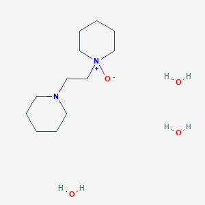 molecular formula C12H30N2O4 B14297489 1-Oxido-1-(2-piperidin-1-ylethyl)piperidin-1-ium;trihydrate CAS No. 112613-41-9