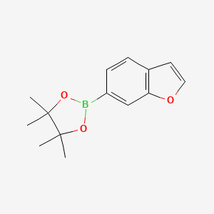 molecular formula C14H17BO3 B1429749 2-(苯并呋喃-6-基)-4,4,5,5-四甲基-1,3,2-二氧杂硼环 CAS No. 934329-77-8