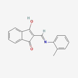 molecular formula C17H13NO2 B14297507 1H-Indene-1,3(2H)-dione, 2-[[(methylphenyl)amino]methylene]- CAS No. 113006-67-0