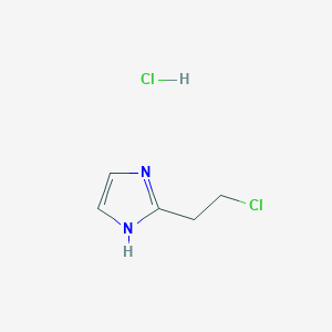 molecular formula C5H8Cl2N2 B1429752 2-(2-氯乙基)-1H-咪唑盐酸盐 CAS No. 1609402-75-6
