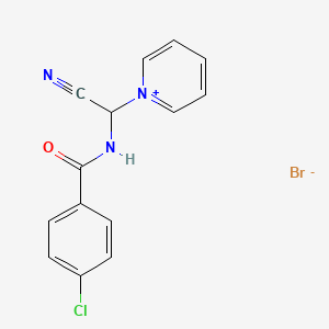 1-[(4-Chlorobenzamido)(cyano)methyl]pyridin-1-ium bromide