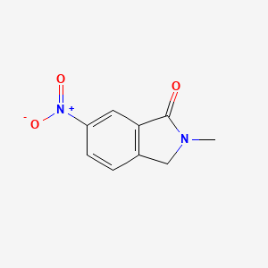 molecular formula C9H8N2O3 B1429753 1H-异吲哚-1-酮，2,3-二氢-2-甲基-6-硝基- CAS No. 564467-91-0