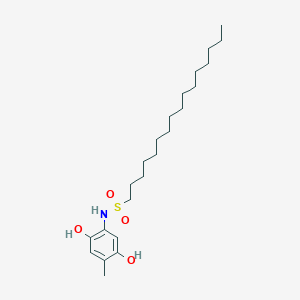 molecular formula C23H41NO4S B14297549 N-(2,5-Dihydroxy-4-methylphenyl)hexadecane-1-sulfonamide CAS No. 116450-17-0