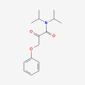 molecular formula C15H21NO3 B14297587 2-Oxo-3-phenoxy-N,N-di(propan-2-yl)propanamide CAS No. 120313-14-6