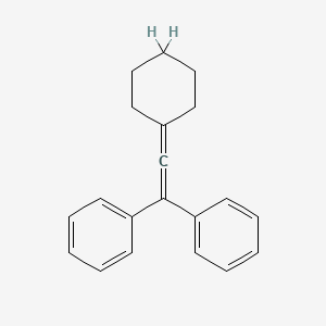 molecular formula C20H20 B14297604 1,1'-(2-Cyclohexylideneethene-1,1-diyl)dibenzene CAS No. 112176-09-7