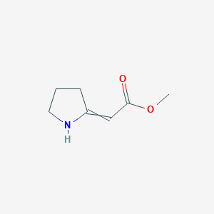 molecular formula C7H11NO2 B1429761 2-吡咯烷-2-亚甲基乙酸甲酯 CAS No. 36625-47-5