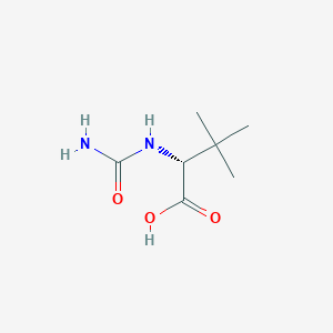 molecular formula C7H14N2O3 B14297616 N-(Aminocarbonyl)-3-methyl-D-valine CAS No. 112674-67-6