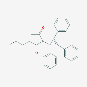 3-(1,2,3-Triphenylcycloprop-2-EN-1-YL)octane-2,4-dione