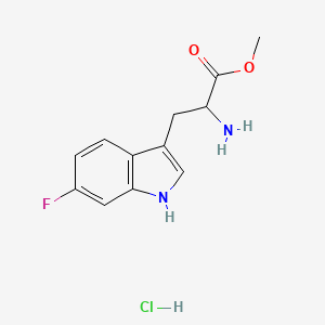 molecular formula C12H14ClFN2O2 B1429765 盐酸 2-氨基-3-(6-氟-1H-吲哚-3-基)丙酸甲酯 CAS No. 1018815-57-0