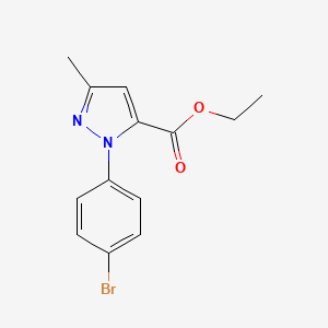 molecular formula C13H13BrN2O2 B1429766 1-(4-溴苯基)-3-甲基-1H-吡唑-5-甲酸乙酯 CAS No. 385831-39-0