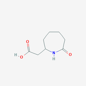 molecular formula C8H13NO3 B1429767 2-(7-氧代氮杂环己烷-2-基)乙酸 CAS No. 199436-36-7