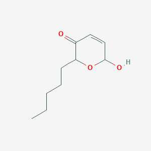 molecular formula C10H16O3 B14297689 6-Hydroxy-2-pentyl-2H-pyran-3(6H)-one CAS No. 125473-35-0