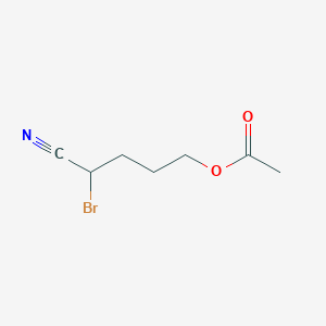 molecular formula C7H10BrNO2 B14297707 4-Bromo-4-cyanobutyl acetate CAS No. 114523-02-3